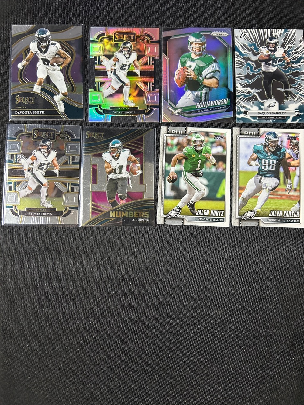 Topps Philadelphia Eagles Card Lot - Black, Green, Silver